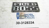 Name Plate-field Boss, White, Used